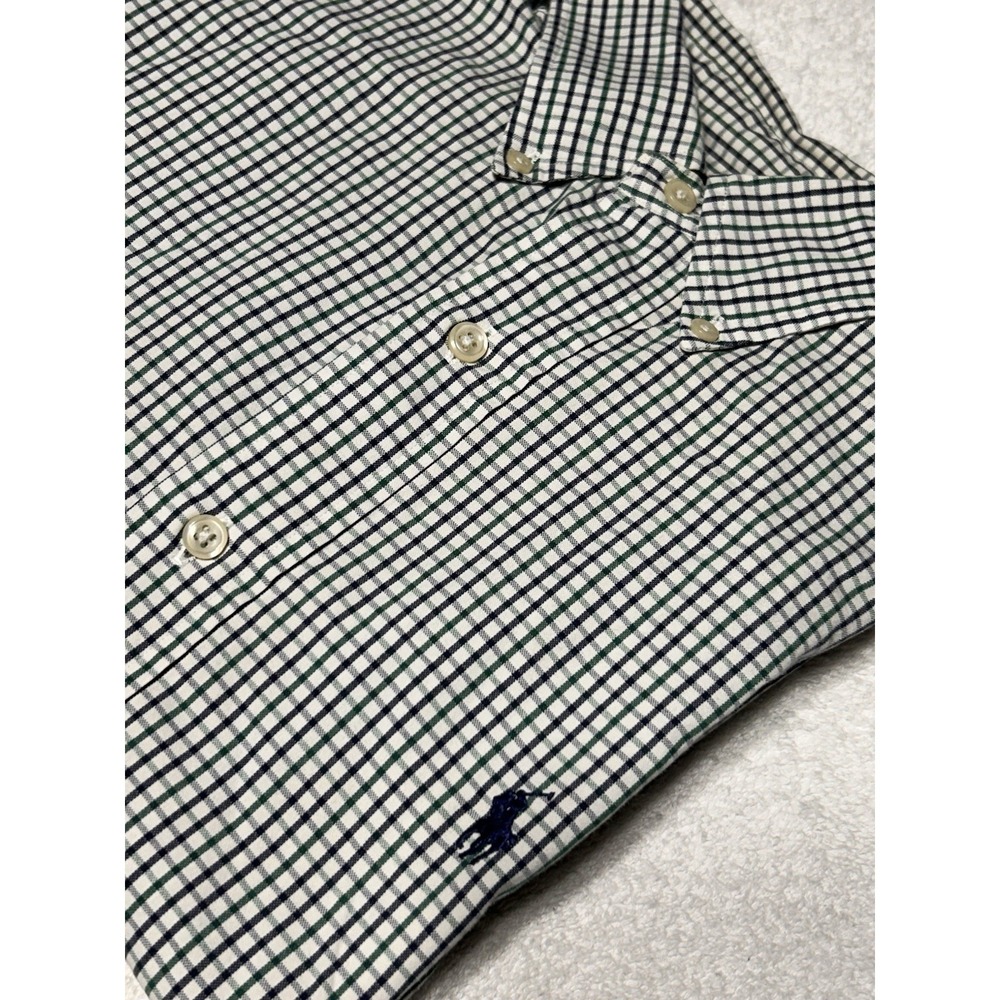 Vintage Ralph Lauren Blaire Blue Plaid Button Down‎ Shirt Men's Size Medium